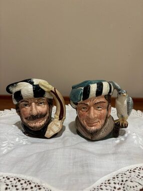 Royal Doulton The Trapper & The Falconer Small Jugs